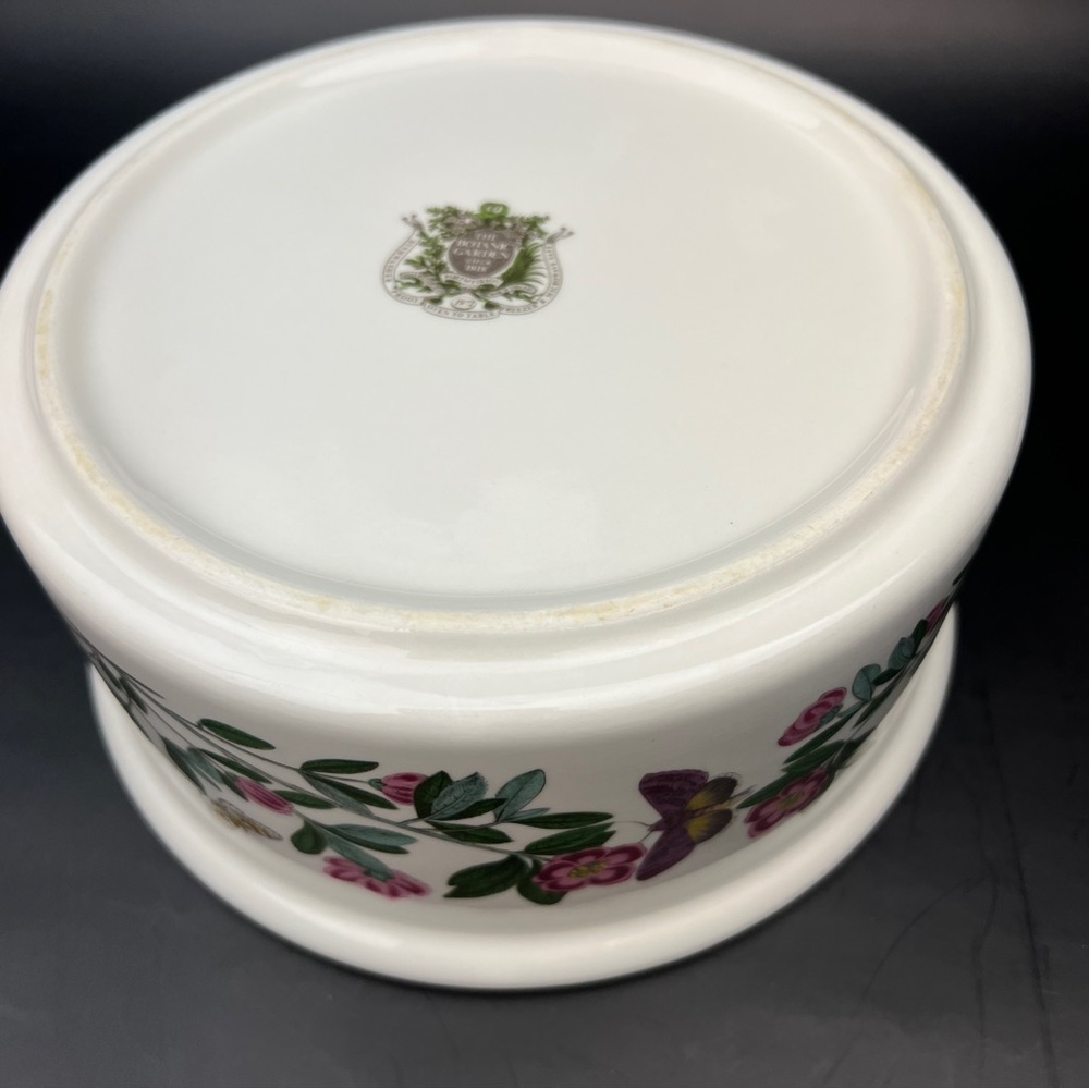 Portmeirion Botanic Garden Circa 1818 Large Drum Shape Bowl Butterfly Vintage - Picture 3 of 7
